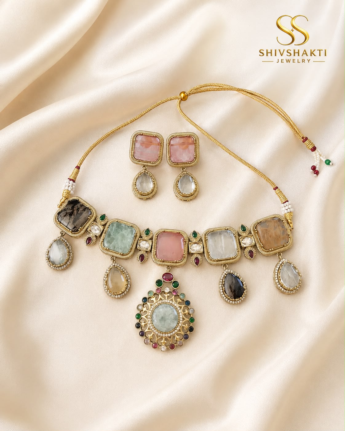 Rangrez Mosaic Necklace Set