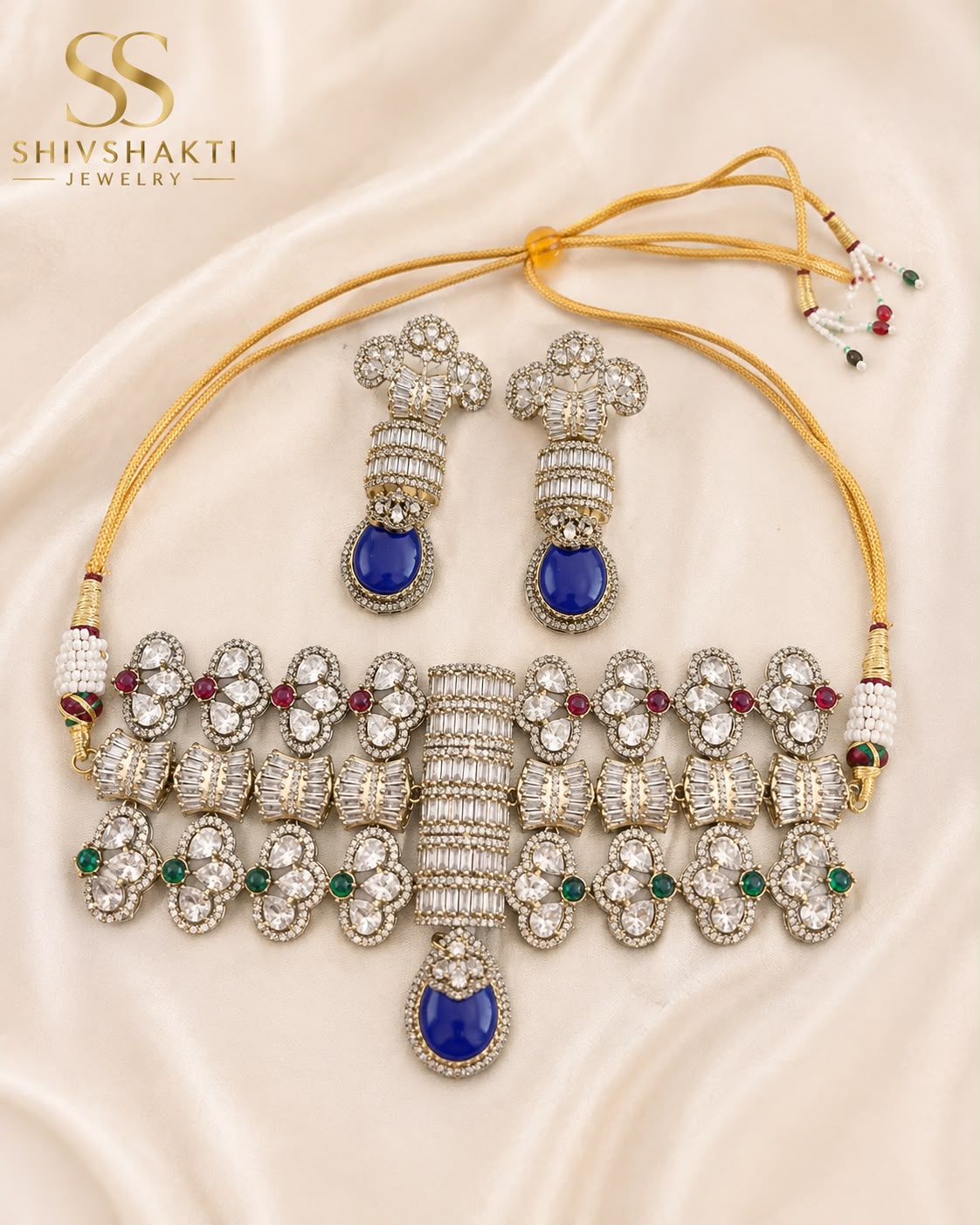 Royal Heritage Blue Necklace Set