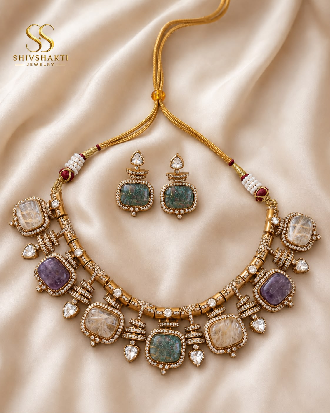 Zareen Mosaic Necklace Set